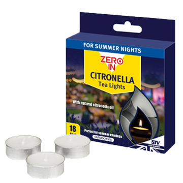 Zero In Citronella Tea Lights 18 Pack