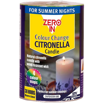 Citronella Colour-Change Pillar Candle